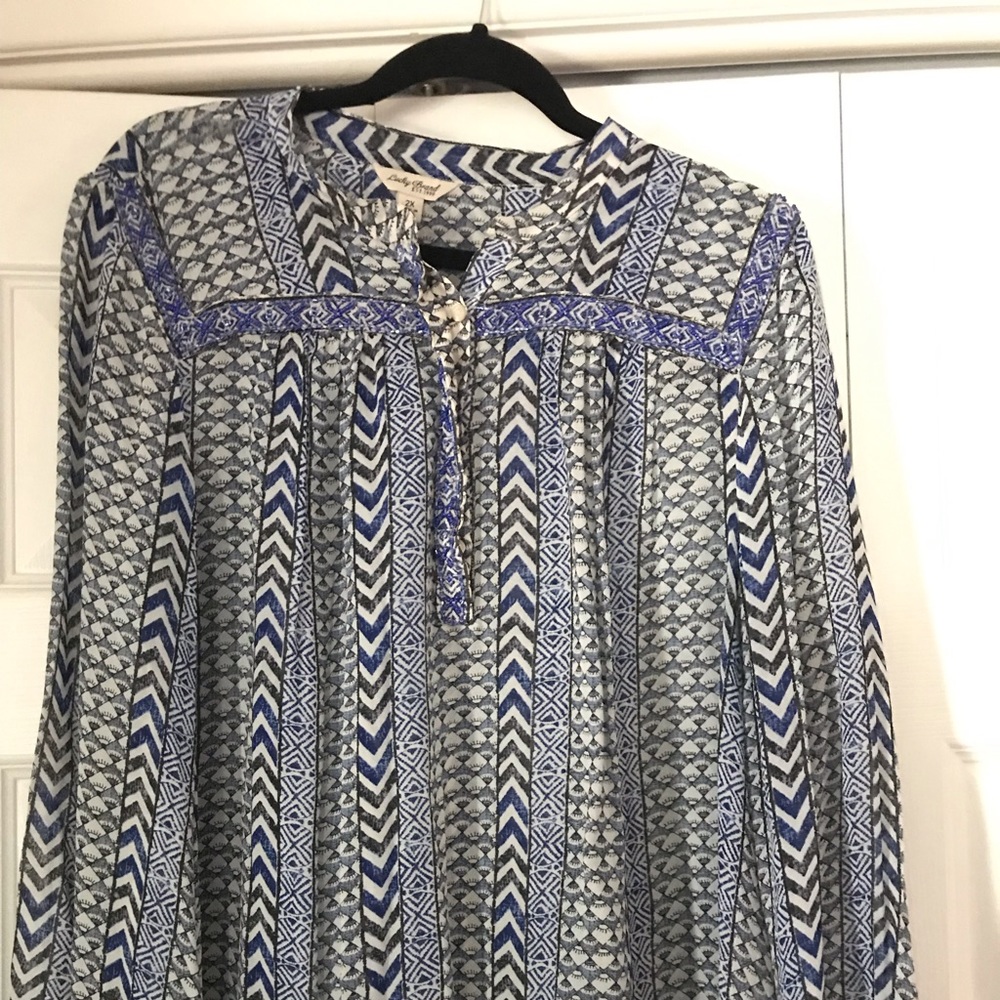 Lucky Brand gauze peasant shirt